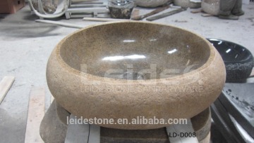 Leide Natural shape basin river stone basin cobble sink