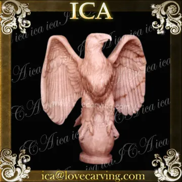 Outdoor stone eagle statue carved