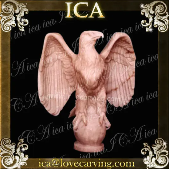 Outdoor stone eagle statue carved