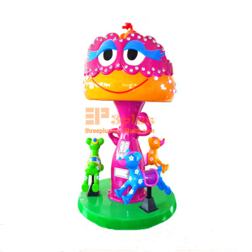 3-Seat Children's Amusement Park Carousel Equipment