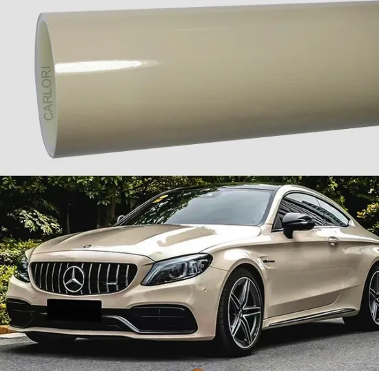 crystal gloss khaki milan car wrap vinyl