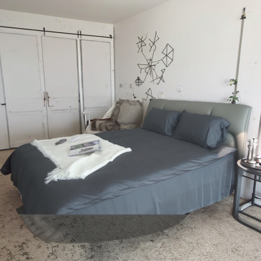 Organic 300TC Bamboo Bed Sheets Simple Style Woven Linen Filled Queen King and Twin Sizes Wholesale Bed Linen for Home Use