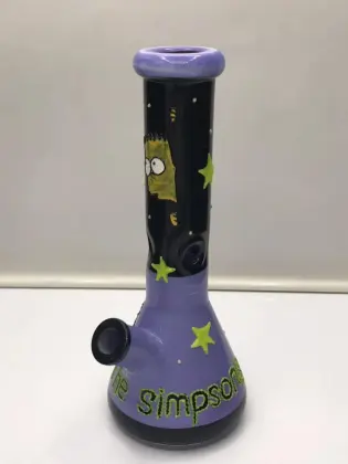 Glass Beaker Bongs with Luminous Spongebob Squarepants