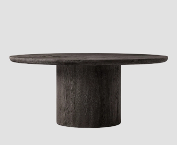Modern Minimalist Midcentury Rustic Oslo Pedestal Round Wood Dining Table