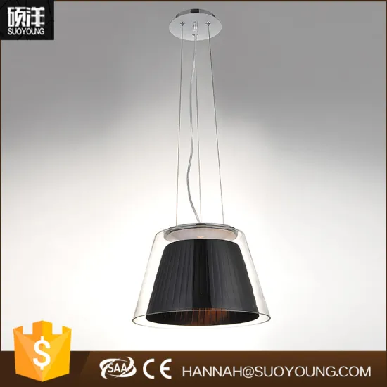 Interior Decor Modern fabric glass cover lampshade pendant lamp vintage lighting for dinning room restaurant