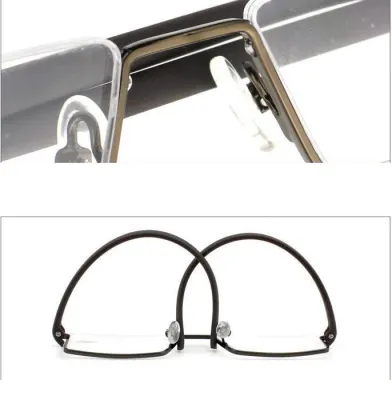 Metal Half-Frame Reading Glasses - Classic Fashion Unisex Eyewear