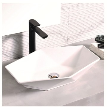 Porcelain White Retangular Bathroom Sink