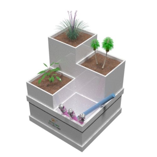 Creative PVC potted home living room storage rack