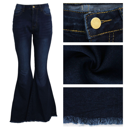 Slim Wide-legged Cowboy High Waisted Classic Flared Denim Pants Supplier