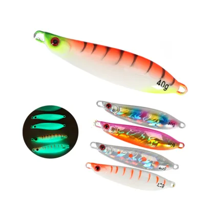 OEM Vertical Jigging Lures - Metal Saltwater Fishing Bait 20g-100g