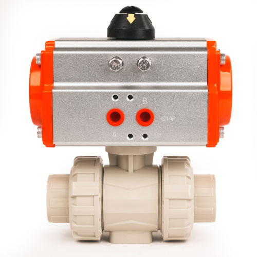 PPH Ball Valve Pneumatik DN15 hingga DN100