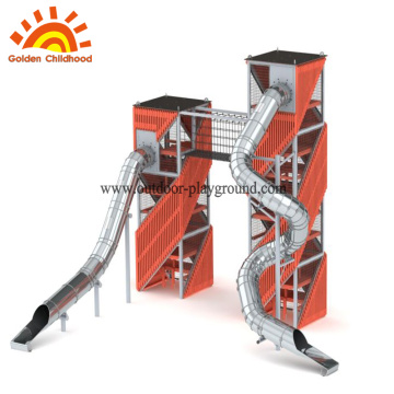 HPL climb Tower playground equipment tube slide