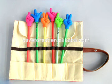 Pencil pouch with cute eraser
