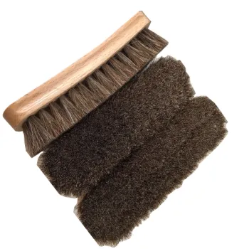 Beech Wooden Base Horse Hair Shoe Brush