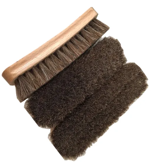 Beech Wooden Base Horse Hair Shoe Brush