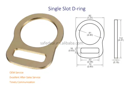 Sheet Steel Single Slot D Ring
