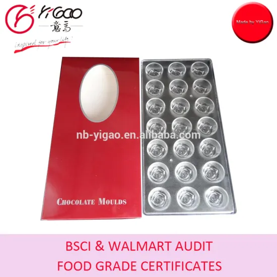 YG-104201 FOOD STANDARD PLASTIC TRANSPARENT CHOCOLATE MOLDS