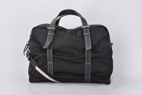 Water Resistant Black Nylon Luggage Travel Duffel Bag