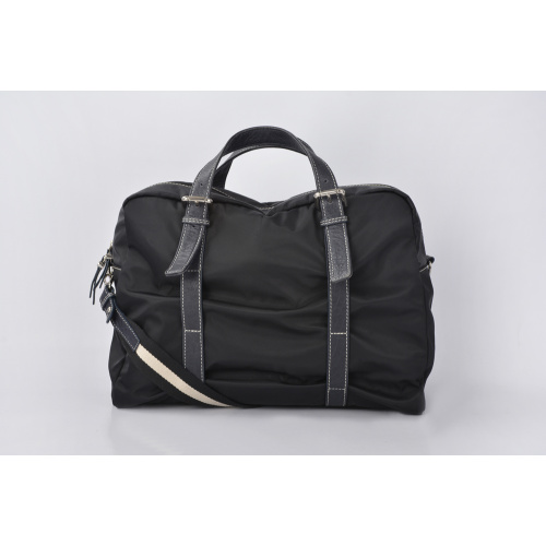 Water Resistant Black Nylon Luggage Travel Duffel Bag