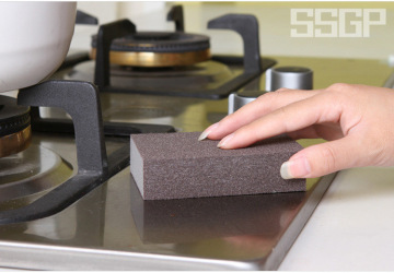 Handle brown cleaning abrasive sanding sponge