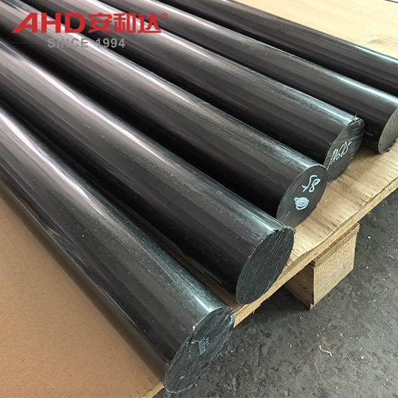 Solid Black PA6 Nylon Rod Custom Size