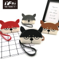 Custom cute cartoon cat PU pencil case