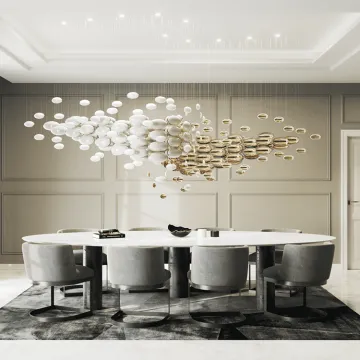 Hight quality creative personality hotel customizable luxury glass modern chandelier pendant light