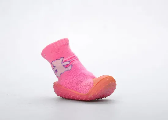 Autumn / Winter / Spring Kids Wool Slippers , Promotional Pink Felt Shoes