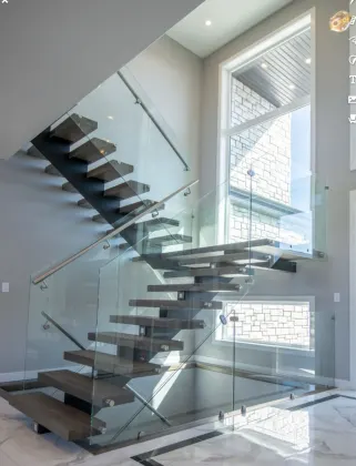 Modern Wooden Steps Stairs Mono Stringer Stair
