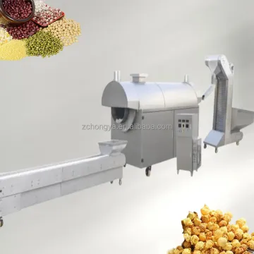 Automatic Nuts Roasting and Mixing Frying Production Line with Electromagnetic Technology
