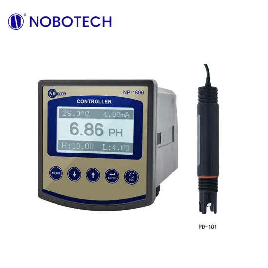 NOBOTECH Online pH Instrument NP-1806 Water Quality Controller with Digital pH Sensor