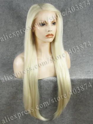 Katy Perry Wig Extra Long Straight Top Blonde Synthetic Lace Front Wig