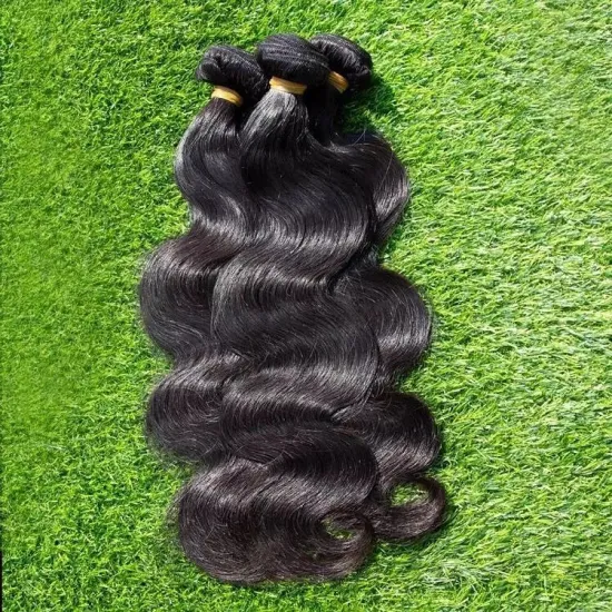 Stock cheap factory price 10"-30" natural black color body wave bundle 100% unprocessed Brazilian virgin hair