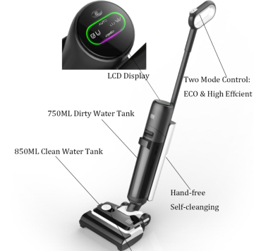 Multi Function LED Display Washer Lantai Pembersih Self dengan LCD Display