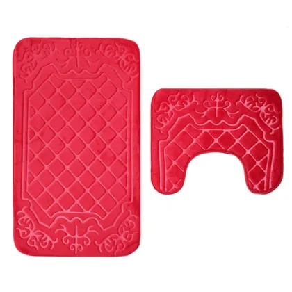 Zeegle Bath Mat 3D Stone Bathroom Floor Mat Toilet Carpet Mats Anti-slip Washable Bathroom Floor Rugs Home Decor Bath Room Mat