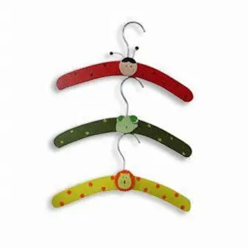 Garment Racks, Made of Wood and Stainless Steel Hook, Measures 20 x 5cm