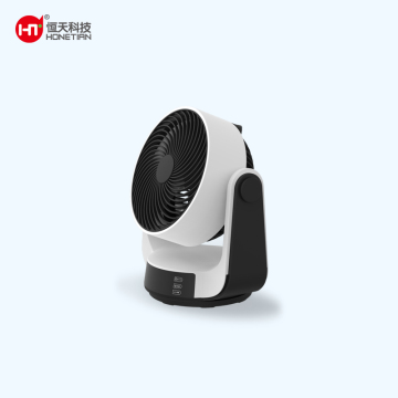 HONETIAN easy operation 3 gears wind speed 4 modes 9 timed white colour indoor plastics 8 inch 3 blades AC circulator table fan