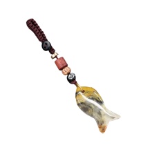 Crazy Agate Fish Pendant Woven keychain Accessories