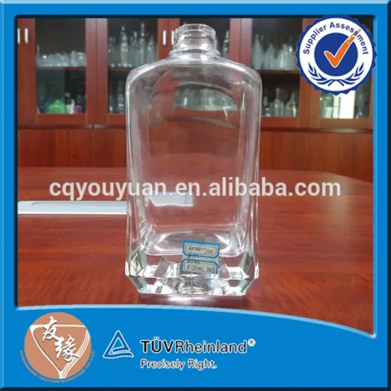 Flint 750ML Square Glass Bottle Tequila Glass Bottles 750 ML With Cork