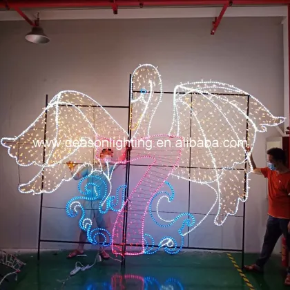 Animated 12 Days of Christmas Outdoor Lighted Decoration - Seven Swans Swimming