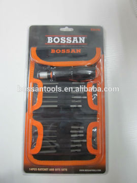 14 pcs professional ratchet screwdriver bit set