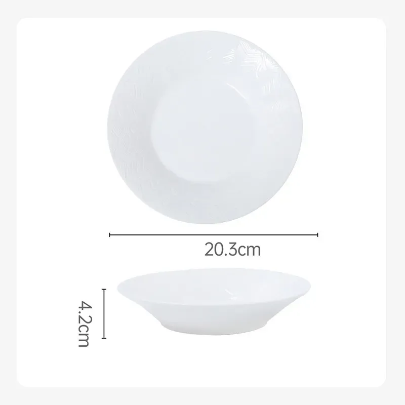 White Ceramic Spaghetti Bowl