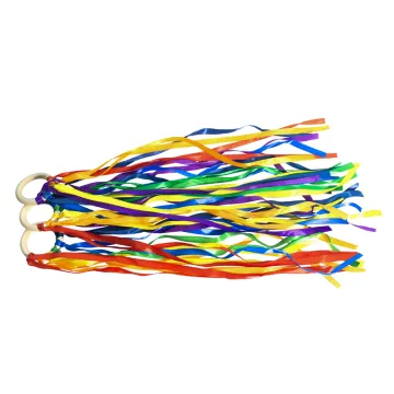 Wholesale Rainbow Bracelet Kite Ribbon Wooden Circle Montessori Toys for Children