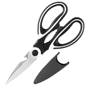 Professional Kitchen Boning Scissors: Heavy Duty, Multi-Function Stainless Steel Tool with Cover