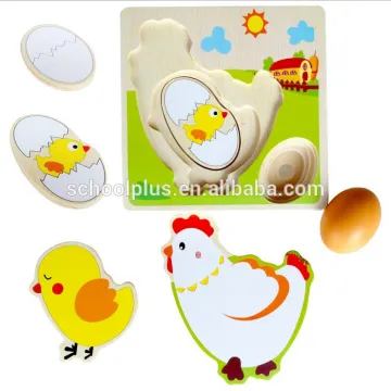 Wooden jigsaw growth story puzzle educational toy for kids