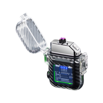 Smart Waterproof Double Arc Lighter with Cool Transparent Shell