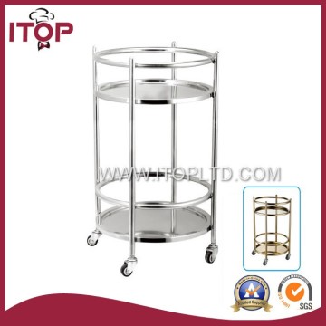 stainless steel collecting round trolley