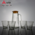 ATO Handle Set Jug de cruche en verre en verre sans plomb