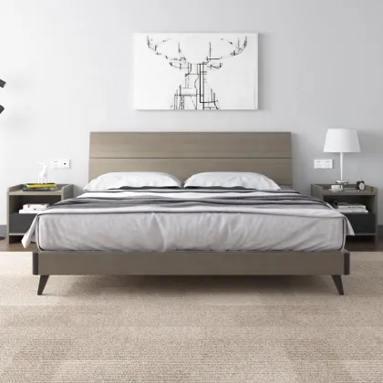 Modern Wooden Grey Bedside Table Nightstand" could be simplified to "Modern Grey Wooden Nightstand" for a search engine title. However, if we need to keep it close to the original, "Modern Wooden Grey Bedside Table Nightstand" itself works well as a clear