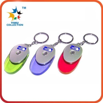 wholesale pvc plastic led flashlight cricket keychain for souvenir